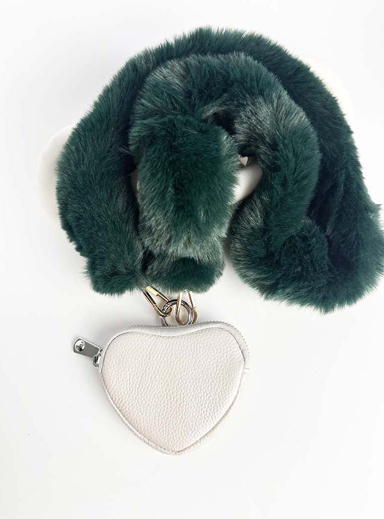 Plush Fluffy Lanyard - Holiday Bag, phone, key chain Lux Strap