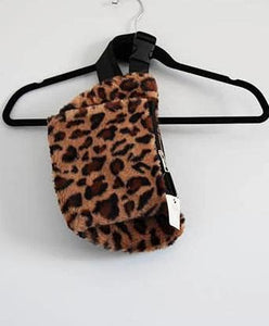 641 Leopard - Faux Fur Fanny Pack - With Adjustable Strap - Perception0one.com