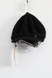 425 Black - Knitted Baseball Cap W/ Metal TAB - Perception0one.com