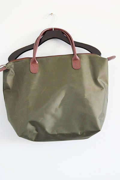 40 Olive - Everyday Tote - Nylon with Gold Zippers - Perception0one.com