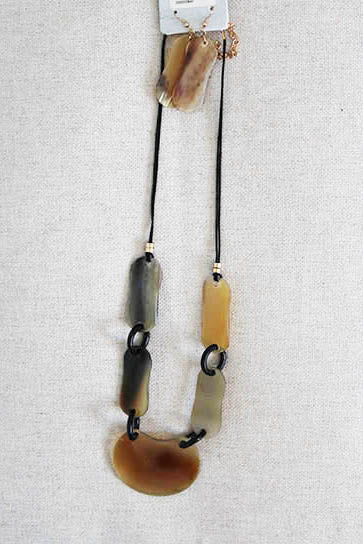391 Natural - Handmade Tortoise / Natural Looking "Necklace & Earring Sets" - Perception0one.com