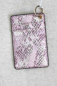 149 Pink -  Animal Skin Credit Card Holder - Pink - Perception0one.com