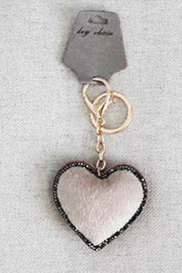 Animal Fur Heart Key Chain - Gun-metal trim - Perception0one.com