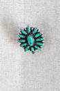 647 Turquoise - Inlaid Stone Roped Rings -Adjustable - Perception0one.com