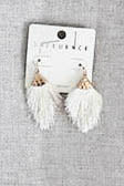 341 Off white - Feather / Gold Earrings - Perception0one.com