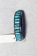409 Turquoise -  Inlaid Stone Roped Bracelets - Perception0one.com