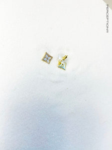 Florette & Cubic Zirconia Mother of Pearl Earring posts - Perception0one.com