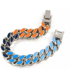 Chunky Chain Bracelet with Embellishments - Perception0one.com