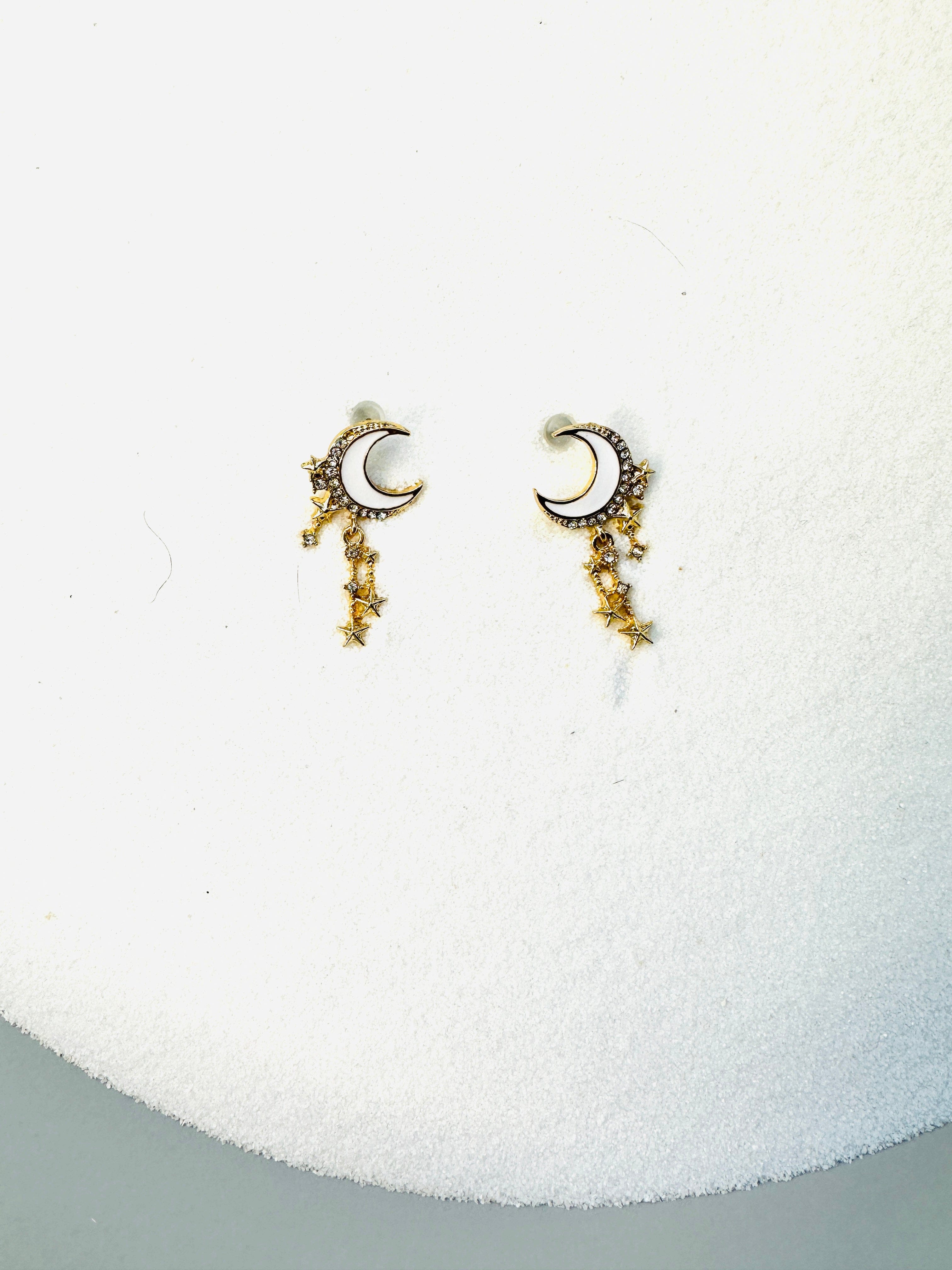 Celestial Mood poxy Earring Studs with Cubic Zirconia Stones - Perception0one.com