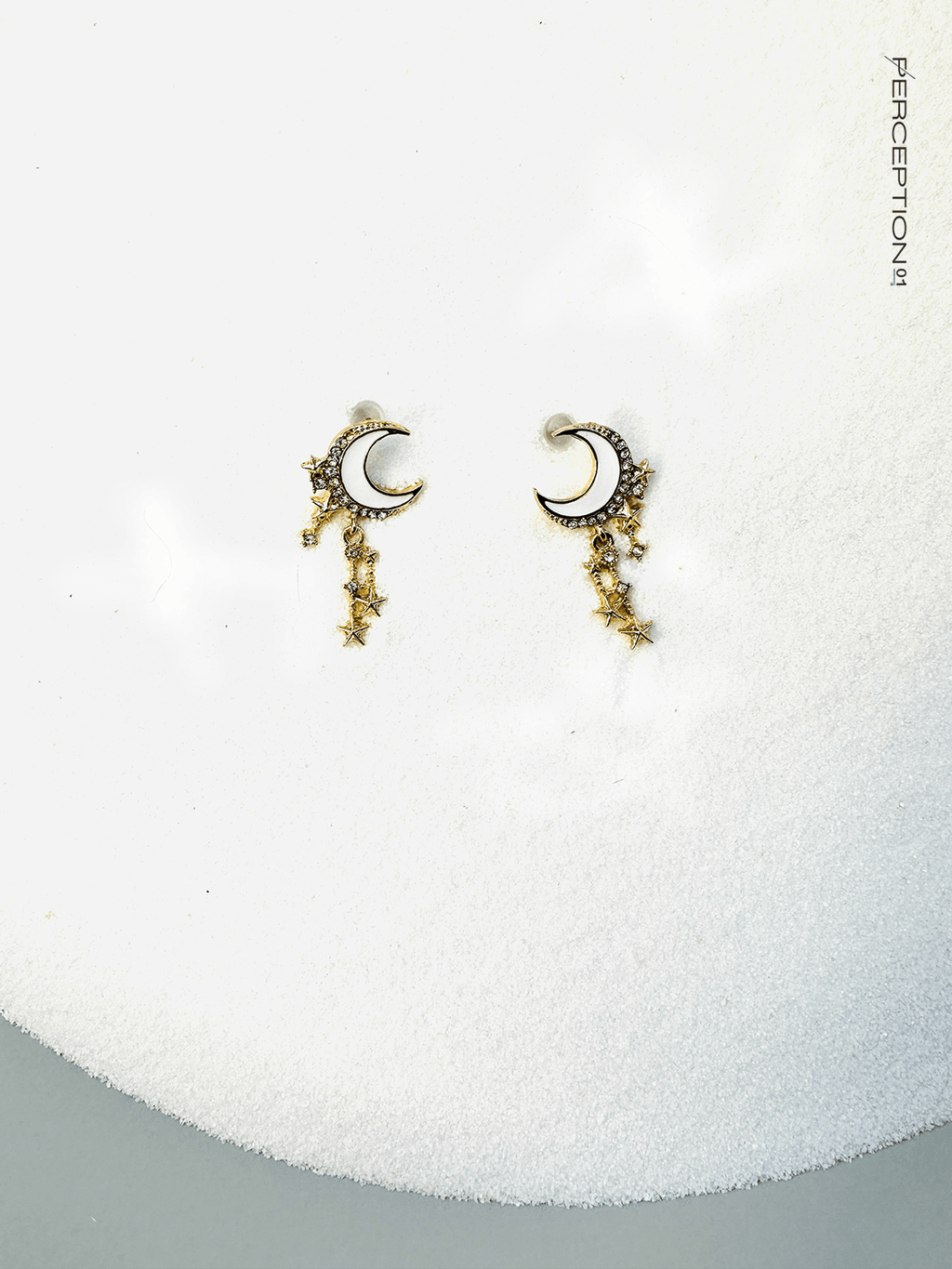 Celestial Mood poxy Earring Studs with Cubic Zirconia Stones - Perception0one.com