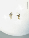 Celestial Mood poxy Earring Studs with Cubic Zirconia Stones - Perception0one.com