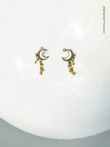 Celestial Mood poxy Earring Studs with Cubic Zirconia Stones - Perception0one.com