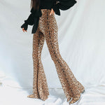 147 Leopard -  Animal Print Retro Flare Jersey Pant - Perception0one.com